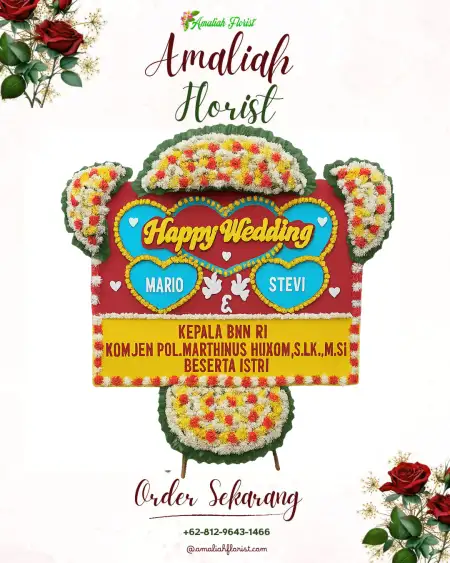 Papan Bunga Pernikahan Guwa Lor